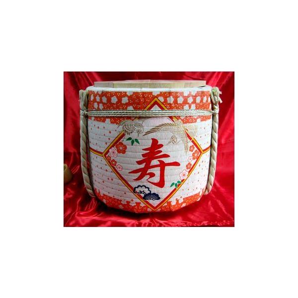 鏡開き、樽酒、飾り樽、寿2斗型新品レンタル飾り樽送料は往復分送料です、返却は着払いでお願い致します。(沖縄には発送出来ません)樽と鏡板は新品です、ステンレスボウルは中古です。ボウルは6.4L入りです、この樽は周囲はビニール製樹脂で本体は発泡...