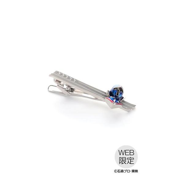 【洋服の青山】ブルー系 秘密戦隊ゴレンジャーモチーフタイバー WEB限定 タイバー 全長:約5.4cm×幅約0.5cm モチーフ部分 縦:約1.6×横:約1.3cm