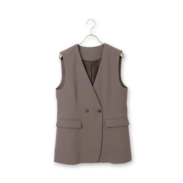 新品　ヤマダヤCLOVE ジレブルゾンモカ　ベージュ系　ノースリーブベスト ベスト/ジレの商品一覧｜ファッション通販のYAMADAYA STORE
