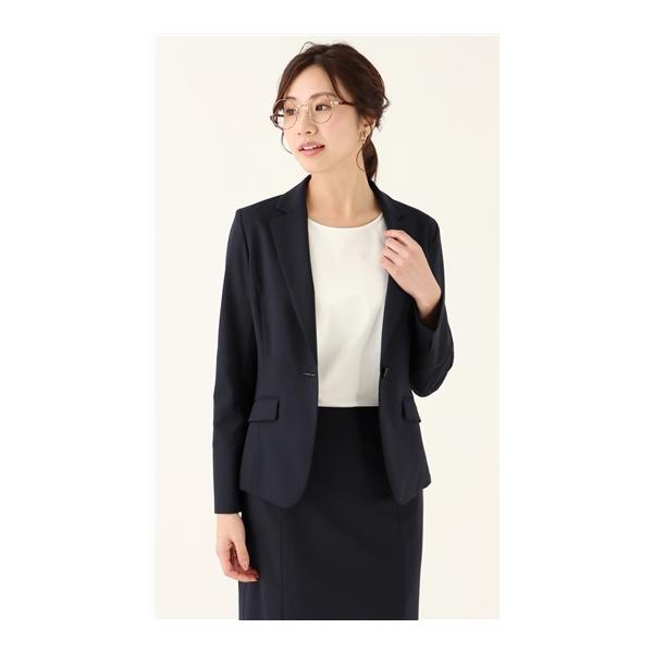 AOYAMA 【洋服の青山】盛夏用 ネイビー系 1ボタンテーラードジャケット