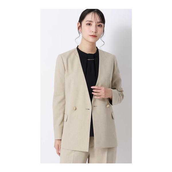 AOYAMA 【洋服の青山】オールシーズン ベージュ系 Vカラー2ボタン