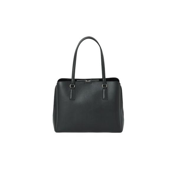 A4可能★美品　BEAMS　シボ革 レザー　肩掛け　底鋲　トートバッグ　ブラック AOYAMA 【洋服の青山】スムーストートバッグ ブラック 黒 無地 A4