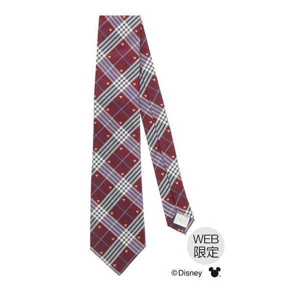 【洋服の青山】メンズ ネクタイ レッド系 ■レギュラータイ【Disney】【WEB限定】 全長:約143cm 大剣幅:約7.5cm