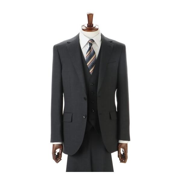 美品　青山　メンズ　スリーピースセットアップ　グレー　175cm-6Drop AOYAMA 【洋服の青山】スリーピース スーツ メンズ スリム 春夏秋冬