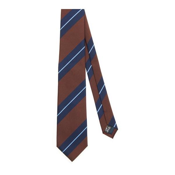AOYAMA 【洋服の青山】ネクタイ メンズ ブラウン系 茶色 ストライプ