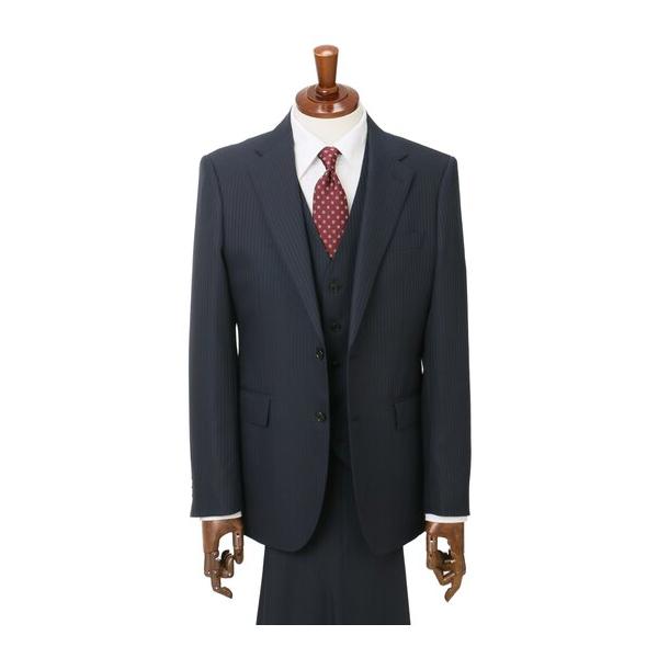 AOYAMA 【洋服の青山】ネイビー系 スリーピース スーツ メンズ スリム