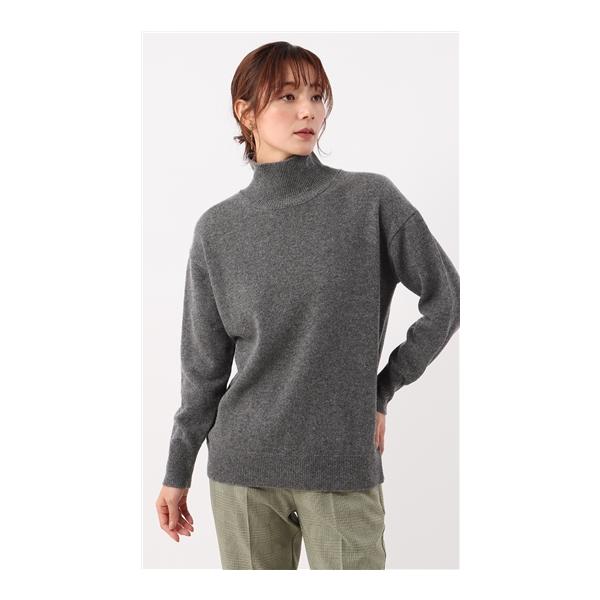 AOYAMA 【洋服の青山】秋冬用 グレー系 ミドルゲージハイネックニット