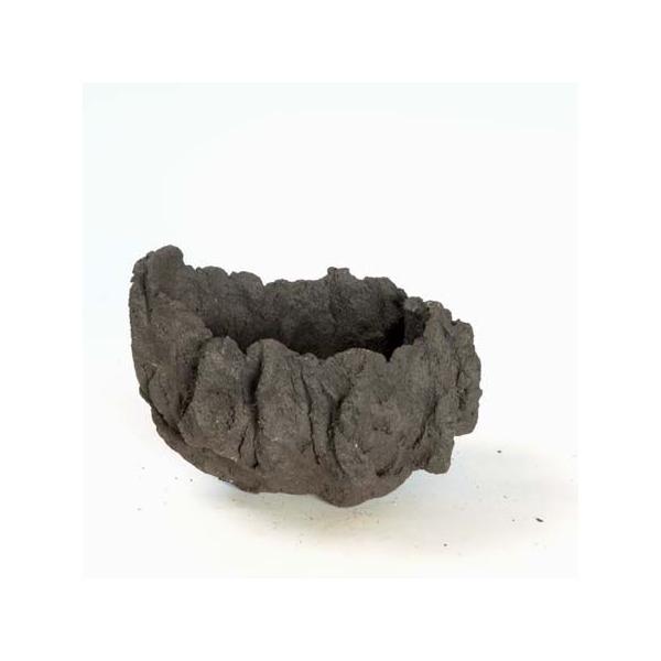 岩石の鉢　山渓鉢 Amazon.co.jp: 山渓鉢 一点モノ 軽石鉢 溶岩石 植木鉢 盆栽 多肉