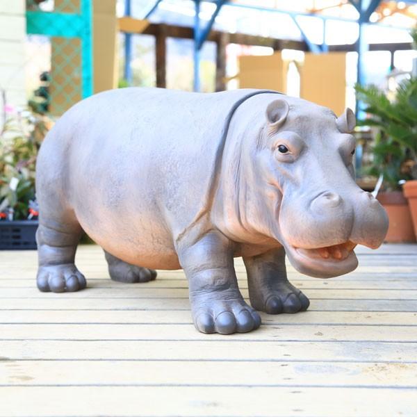 雑貨 置物・フィギュア：カバ 超特大*大型ヤマト便配送 : 遊恵盆栽