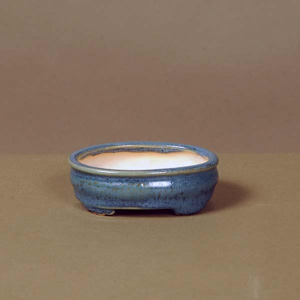 盆栽小鉢：次峯 縁付楕円鉢 8.5cm【現】*資材 : 遊恵盆栽 Yahoo!店