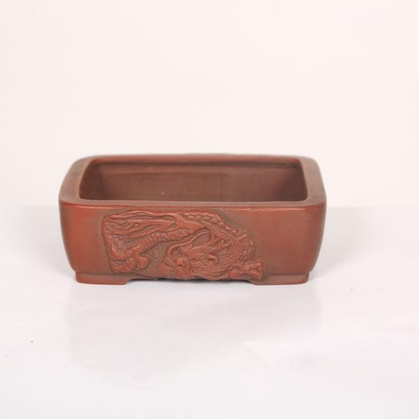 盆栽小鉢：美芸（常滑）撫角切立龍付鉢 11.5cm*資材 : 遊恵盆栽 Yahoo