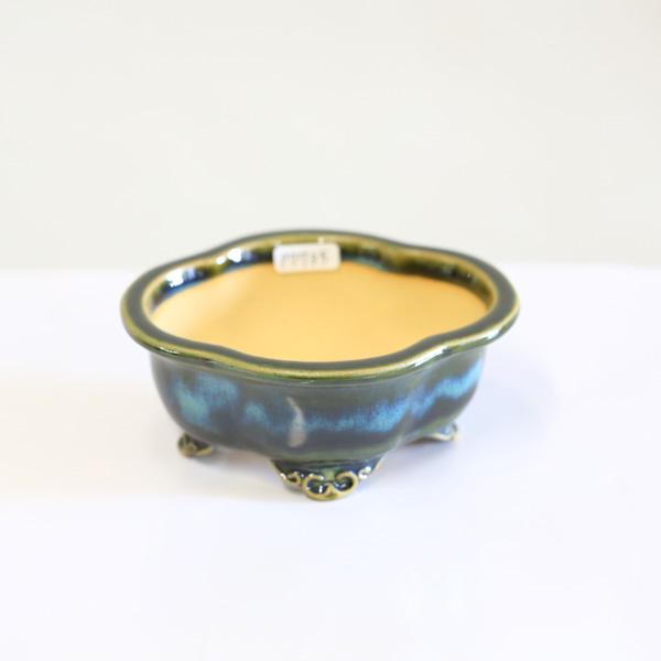 盆栽鉢　昭山 現代小鉢：昭山 足付モッコ鉢【現品】*shouzan 11.7cm : 遊恵盆栽