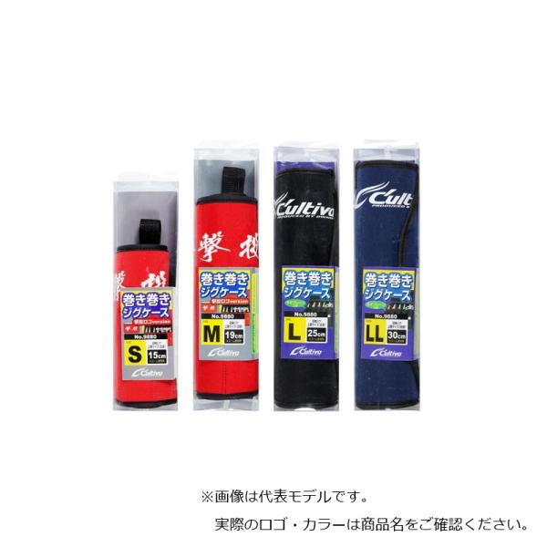 カルティバ 巻き巻きジグケース 撃投ロゴ M レッド : つり具のBunBun