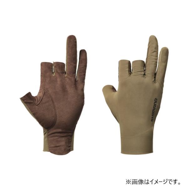 シマノ（SHIMANO） GL-006Y 05センシティブグローブ 3本 XL カーキ