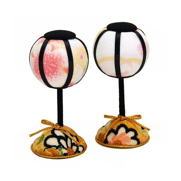 大阪長生堂 和柄ぼんぼり （8.5cm） 一対 雛人形 小道具 道具 自由に