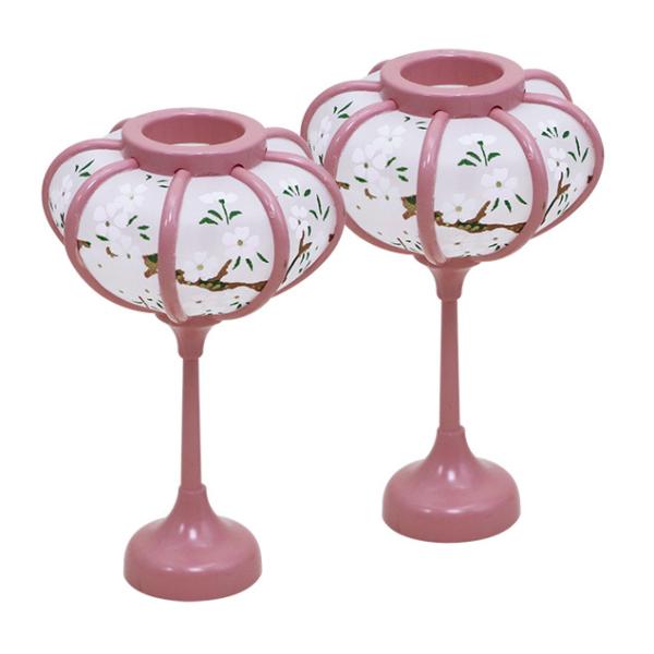 大阪長生堂 雛人形 ひな人形 小道具 ぼんぼり ピンク ボンボリ 9cm