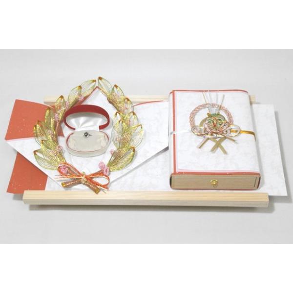 大阪長生堂 結納 略式 結納品 結納金と指輪 若葉セット 結納セット