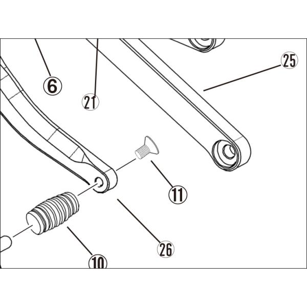 【CBR250R】 RACING 4POSITION BACK STEP KIT(EC09650KYJRA12)の補修部品です。※画像(11)番です。●JANコード：4573216104306CCRCG CCRST カスタマイズ カスタム ...
