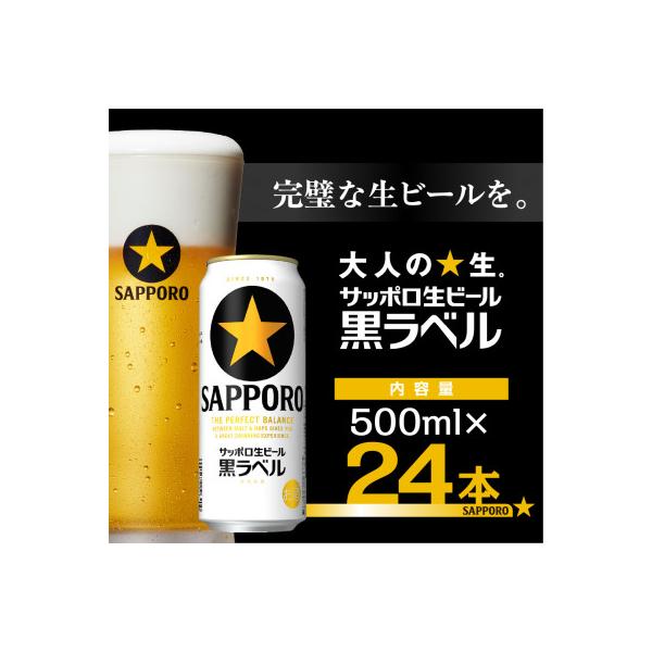 ふるさと納税 船橋市 サッポロ黒ラベル ビール 500ml×24缶 サッポロ