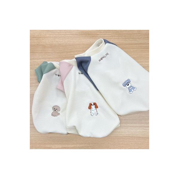 ふるさと納税 東大阪市 ツートンカラー半袖刺繍ウェア わんちゃんの