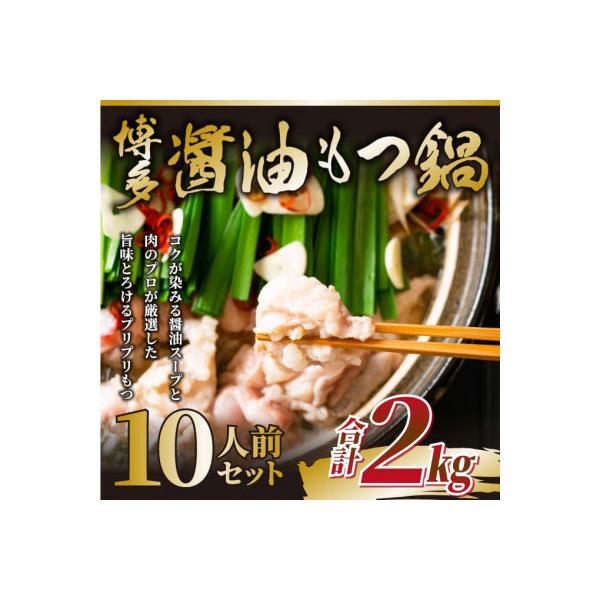 ふるさと納税 遠賀町 訳あり!博多醤油もつ鍋　10人前(2人前×5セット)(遠賀町)