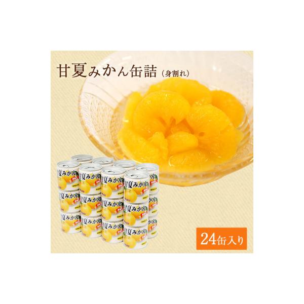 ふるさと納税 八女市 甘夏 みかん 缶詰 24缶 セット (身割れ) 国産