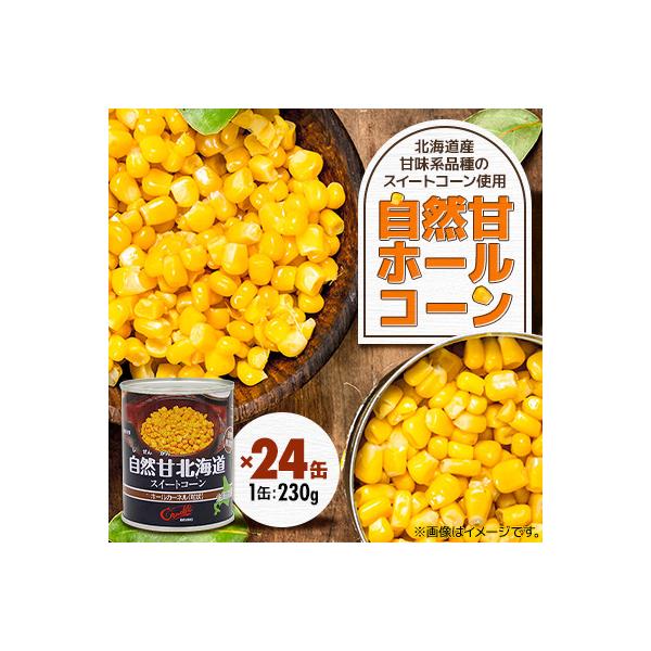 ふるさと納税 伊達市 【北海道の契約農家で栽培】自然甘 ホールコーン　230g×24缶　とうもろこし