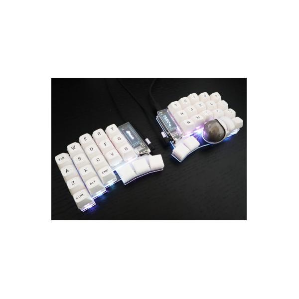 ふるさと納税 飛騨市 トラックボール付き40%左右分割キーボードキット