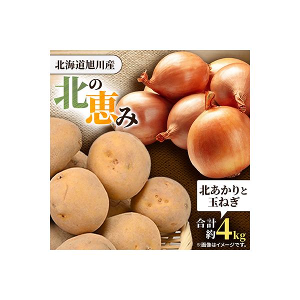 ふるさと納税 旭川市 訳あり・不揃い 北の恵み じゃがいも(きたあかり)&玉ねぎ 合計約4kg_04660
