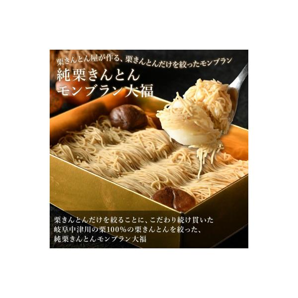 ふるさと納税 中津川市 【TVで紹介!】【老舗 くり屋南陽軒】純栗きんとんモンブラン大福