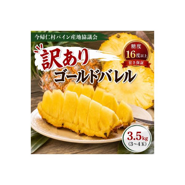 ふるさと納税 今帰仁村 【2026年6月下旬から順次発送】今帰仁村パイン産地協議会 ゴールドバレル3.5kg(3〜4玉)