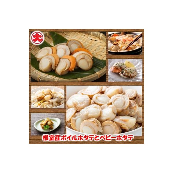 ふるさと納税 根室市 【北海道根室産】ホタテ800g×2P、ボイルベビーホタテ1kg B-01060