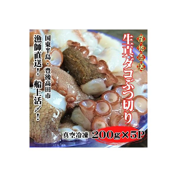 ふるさと納税 豊後高田市 船上活締め!!生真ダコ ぶつ切り(200g×5P) たこ タコ 蛸