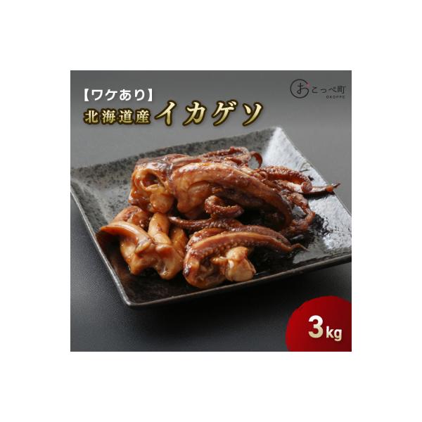 ふるさと納税 興部町 〔ワケあり〕北海道産　イカゲソ3.0kg【20007】