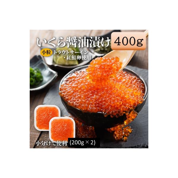 ふるさと納税 新宮町 いくら醤油漬(サーモントラウト・紅鮭)400g(200g×2パック).AB603