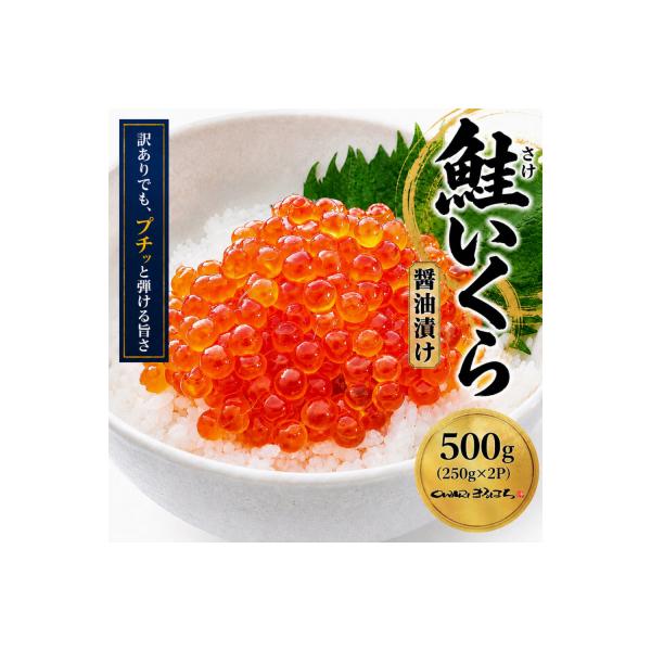 ふるさと納税 名古屋市 訳あり いくら醤油漬け 鮭卵 化粧箱入 500g(250gx2P)  尾張まるはち