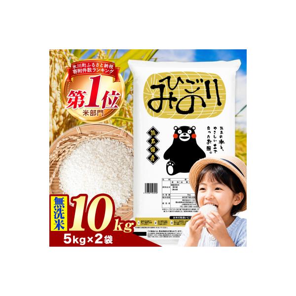 ふるさと納税 氷川町 ひごみのり 無洗米 熊本県産 ブレンド米 10kg 《7