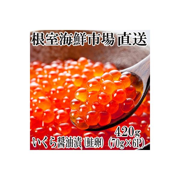 ふるさと納税 根室市 ＜計420g＞いくら醤油漬け(鮭卵)70g×6P B-14010