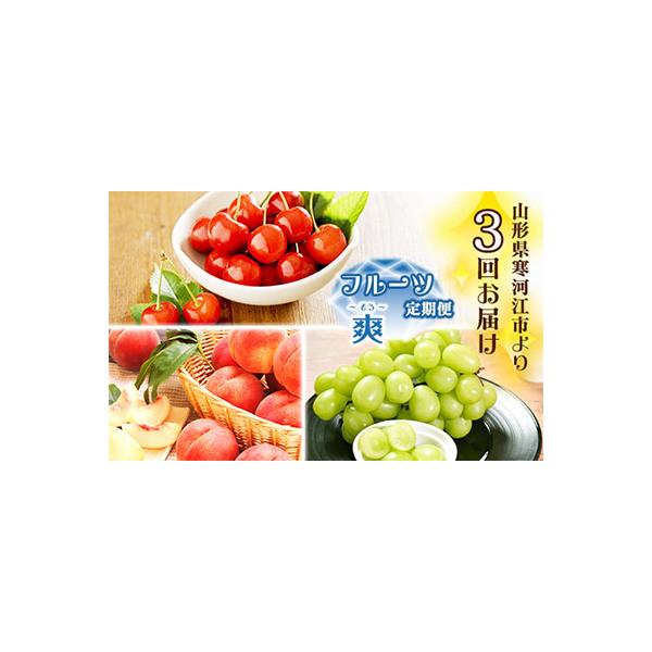 ふるさと納税 寒河江市 【発送月固定定期便】【山形の厳選果物】人気の3種 フルーツ 定期便 〜爽(そう)全3回