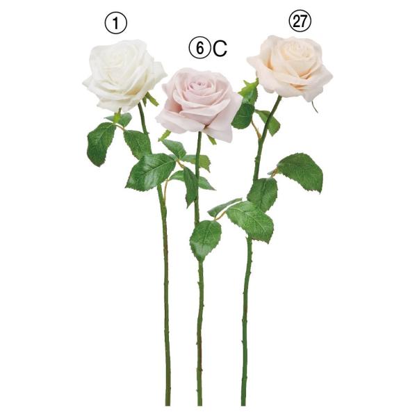 アスカ商会 造花 とりよせ品 ローズ バラ 薔薇 一輪 高芯咲き 白 アスカ商会 造花 とりよせ品 ローズ バラ 薔薇 一輪 高芯咲き 白