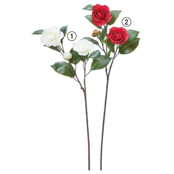 正月 造花 とりよせ品 椿×2 つぼみ×1 椿 ツバキ カメリア つばき ホワイト レッド 白 白色 ホワイトカラー ピュアホワイト 赤 アスカ ASCA アスカ商会
