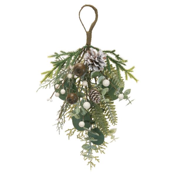 【商品仕様】(素材)全長33 幅24 (ポリエステル・ポリエチレン・スチロール・自然素材)※単位はセンチ(2024AWasc)( 15_asoh )( allp5 )( chrsmstr ) ハンギング・バンチ 壁掛け クリスマス クリスマ...