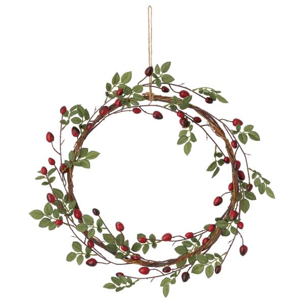 【商品仕様】（素材）※単位はセンチ幅55 土台直径30 (ポリエステル・ポリエチレン・スチロール・自然素材)( 2025AWasc )( allp5 )( chrsmstr ) アレンジベース クリスマスリース 木の実 リーフ 葉 葉っぱ ...