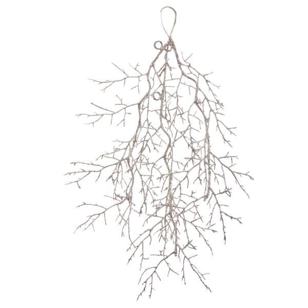 【商品仕様】（素材）※単位はセンチ全長52 幅30 (ポリエチレン)( 2025AWasc )( allp5 )( gltz ) ラメ キラキラ 枝 小枝 壁掛け アレンジベース 長い 大きい バイン インテリア フェイク グリーン パーツ...