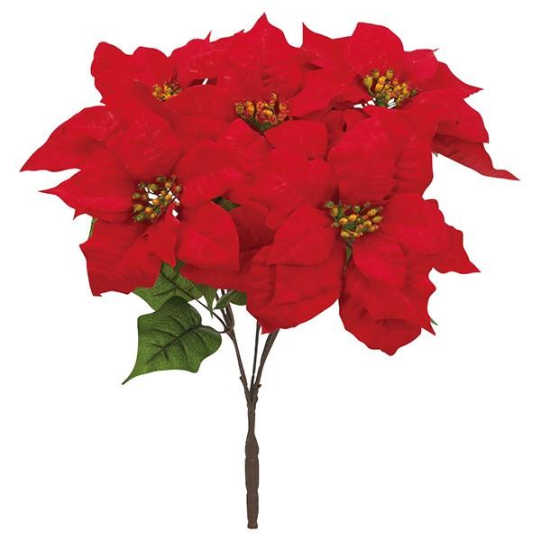 クリスマス 造花 ポインセチア とりよせ品 Asca アスカ ポインセチアブッシュ 5 ポインセチア 造花 オーナメント クリスマス 雪 Asc Ax 造花ドライフラワー専門問屋花びし 通販 Yahoo ショッピング