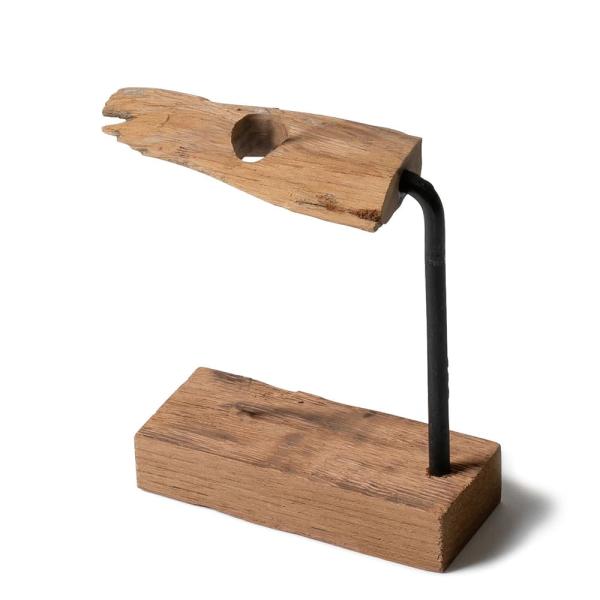 【商品仕様】高さ11.5×幅10×奥行4cm口径1.5cm材質:チーク・メタル【お伝えしたいこと】※自然素材のため、一点一点に形や色合に個体差がございます。(10_dras)( 15_asoh )( allp5 )ドライフラワーを飾るのに相...