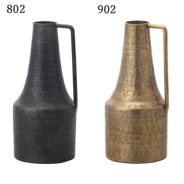 【商品仕様】幅13.5cm奥行13cm高さ28cm口径5cm重量約420g素材：アルミニウム（ペイント） アルミ 軽量 軽い 金属製 モダン アルミ製 ゴールド 黒 ブラック 金色 メタル インテリア 花資材 花器 ベース アレンジ 安い ...