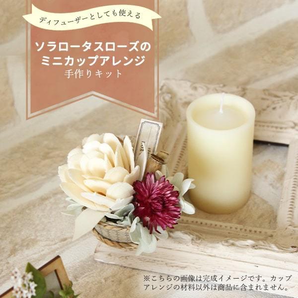 【商品仕様】出来上がりサイズ:直径約7.5cm 高さ約6.5cm※制作時の加減次第でサイズは変動します『入っている花材と資材』ホテイアオイ紐/印刷入りソラペーパー/ソラチップ/紙コップ/スターダスト/ロータスローズM/プリザーブドフラワー/...