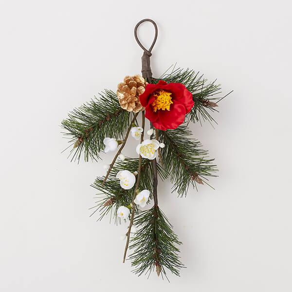 お正月飾り とりよせ品 花びし 迎春ドア飾り レッド しめ縄 注連縄 しめなわ 玄関 壁掛け リース スワッグ 吊るす 飾り 装飾 迎春用品 Hnb 29d 造花ドライフラワー専門問屋花びし 通販 Yahoo ショッピング