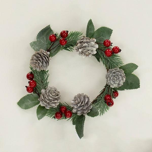 クリスマス 造花 葉っぱ とりよせ品 花びし クリスマスリング レッド リーフ ホーリー ヒイラギ トゲトゲ 葉っぱ 造花 もみの木 雑貨 Hnb 2121jh 造花ドライフラワー専門問屋花びし 通販 Yahoo ショッピング